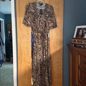 Chic Zebra Print Dress